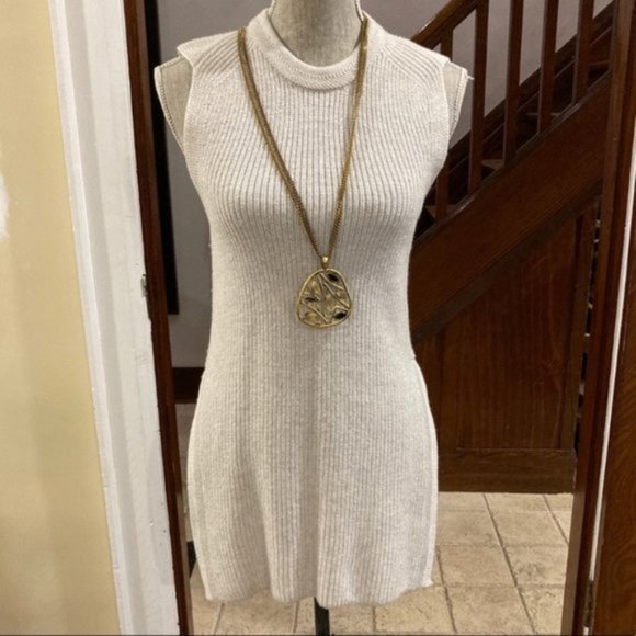 Aritzia Wilfred Durandal Tunic Beige Knit Wool Sweater - Picture 10 of 12